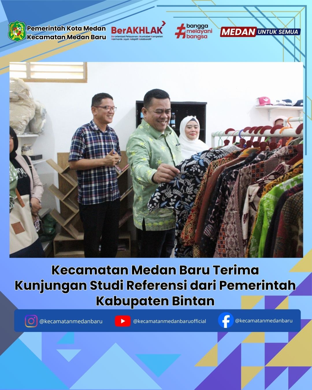 Kecamatan Medan Baru Terima Kunjungan Studi Referensi dari Pemerintah Kabupaten Bintan